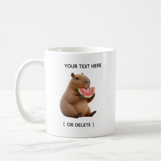 カピバラのスイカマグカップ オーダーメイド コーヒーマグカップ