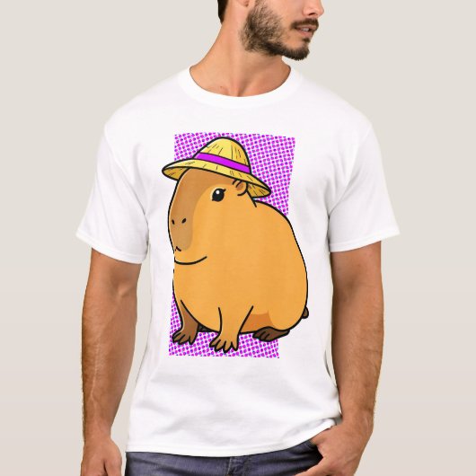 カピバラのチルモード Tシャツ (正面)