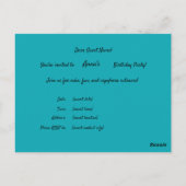 カピバラのテーマの誕生日招待状ポストカード ポストカード (裏面)