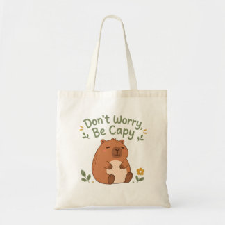 カピバラのトートバッグでリラックス "Don't Worry Be Capy" トートバッグ
