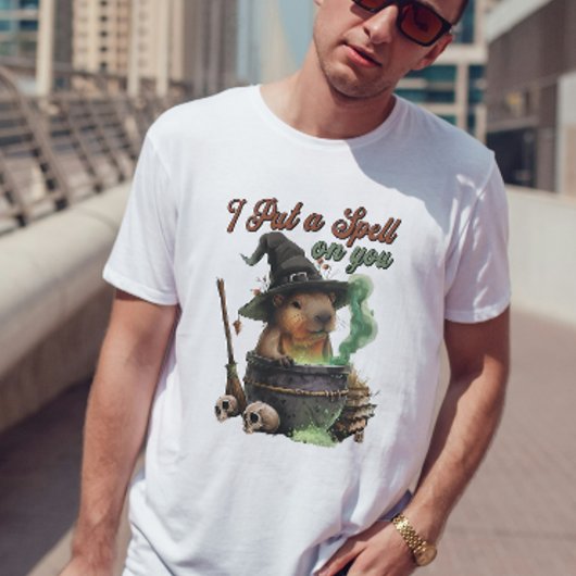 カピバラのハロウィンTシャツおもしろいに呪文を Tシャツ