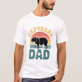 カピバラのパパ 父の日  Tシャツ (正面)