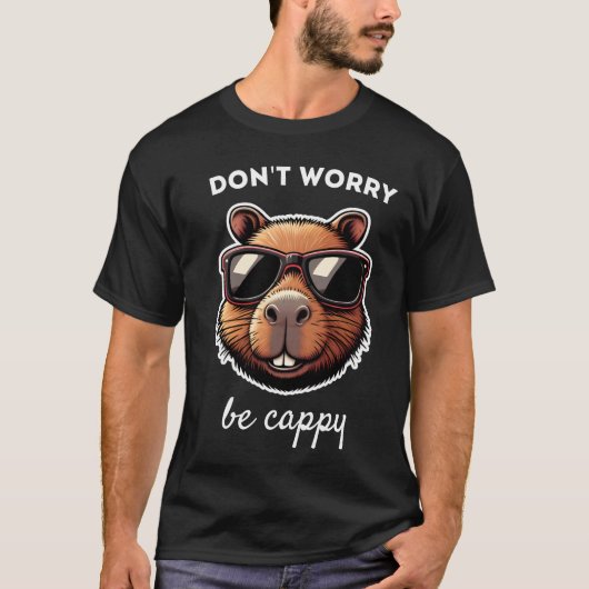 カピバラのプレゼント 気にするな Tシャツ (正面)