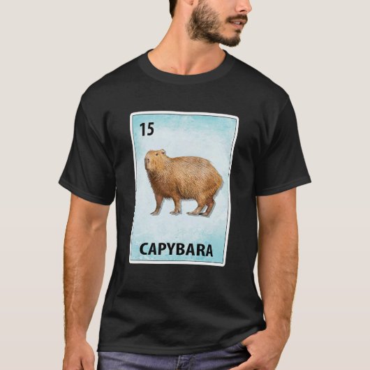 カピバラのメキシコカード Tシャツ (正面)