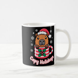 カピバラの休日 かわいいカピバラ クリスマス サンタハット コーヒーマグカップ