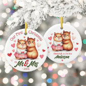 カピバラの初めてのクリスマスたちミスター結婚したズ セラミックオーナメント