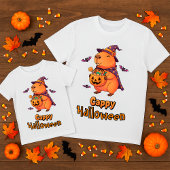 カピバラの可愛いハロウィーン カートゥーン Tシャツ