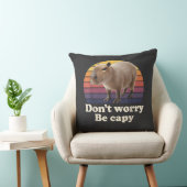 カピバラの可愛いパンデザイン Don't Worry Be Capy クッション (椅子)