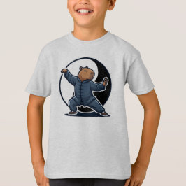 カピバラの太極拳マスター陰陽武術 Tシャツ