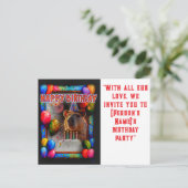 カピバラの新しい楽しい誕生日パーティー ポストカード (スタンド正面)