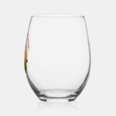 カピバラの月のカピバラのおもしろい下で ステムなしワイングラス (左)