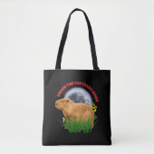 カピバラの月の下で Funny Capybara トートバッグ (正面)