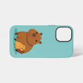 カピバラの母と子のスマホケース iPhoneケース (裏面横)