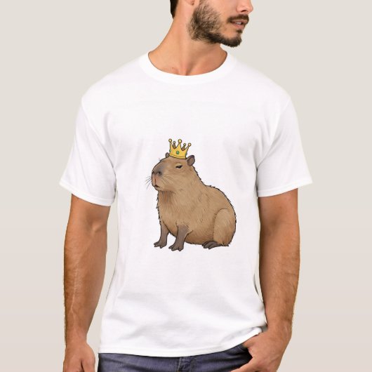 カピバラの王様: 至高のリラックス王 Tシャツ (正面)