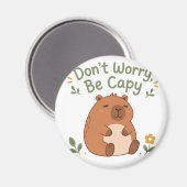 カピバラの癒しマグネット Don't Worry Be Capy マグネット (正面/裏面)