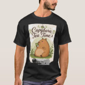 カピバラの紅茶の時間 | かわいいカピバラのティータイム Tシャツ (正面)