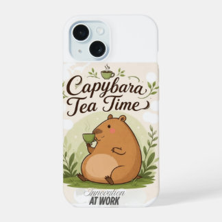 カピバラの紅茶タイム | かわいいカピバラのティータイム iPhone 15ケース