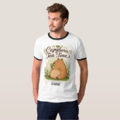 カピバラの紅茶タイム | かわいいカピバラのティータイム Tシャツ (正面フル)