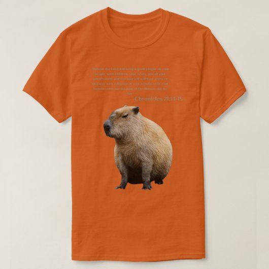 カピバラの聖句 Tシャツ (デザイン正面)