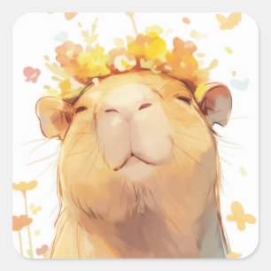 カピバラの花冠 スクエアシール