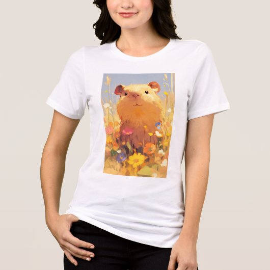 カピバラの草原の隠れ家 トライブレンドＴシャツ (正面)