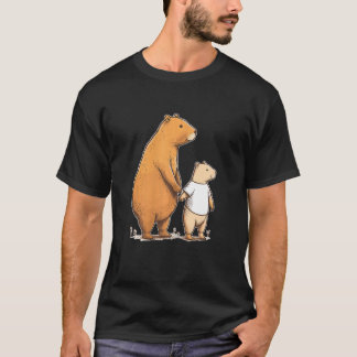 カピバラの親子 ハッピーな家族_1 Tシャツ