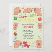 カピバラの誕生日おめでとう 招待状 (正面)