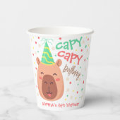 カピバラの誕生日おめでとう 紙コップ (裏面)