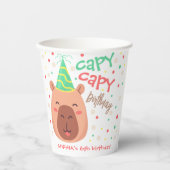 カピバラの誕生日おめでとう 紙コップ (正面)