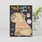 カピバラの誕生日招待状 招待状 (スタンド正面)