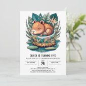 カピバラの誕生日招待状 招待状 (スタンド正面)