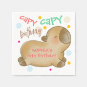 カピバラの誕生日 スタンダードカクテルナプキン (正面)