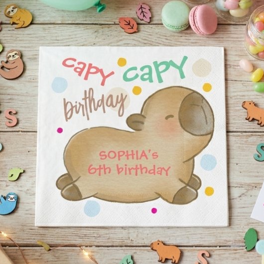 カピバラの誕生日 スタンダードカクテルナプキン
