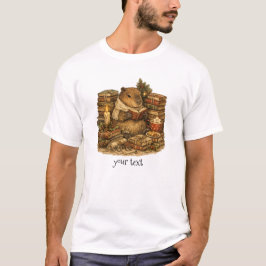 カピバラの読書 クリスマスギフト Tシャツ