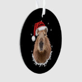 カピバラの面白いクリスマス オーナメント (正面)