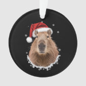 カピバラの面白いクリスマス オーナメント (正面)