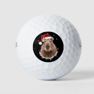 カピバラの面白いクリスマス ゴルフボール