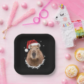 カピバラの面白いクリスマス ペーパープレート (パーティー)