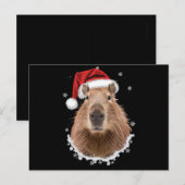 カピバラの面白いクリスマス ポストカード (正面/裏面)