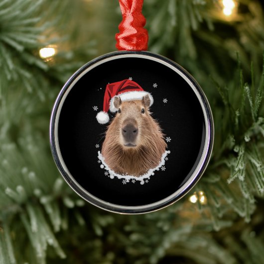 カピバラの面白いクリスマス メタルオーナメント (ツリー)