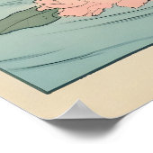 カピバラの風呂の浮世絵アート ポスター (角)
