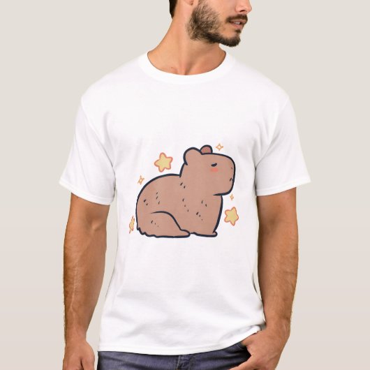 カピバラの魔法 Tシャツ (正面)