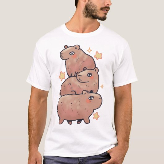 カピバラの魔法 Tシャツ (正面)