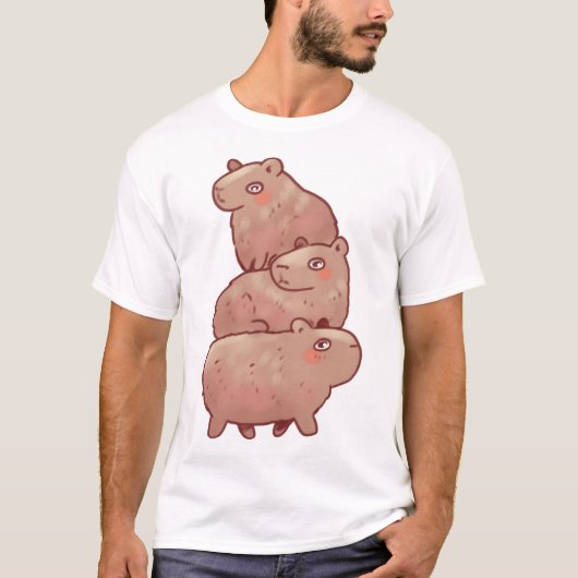 カピバラの魔法 Tシャツ (正面)