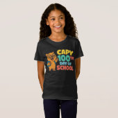 カピバラの100日目の学校 かわいいカピバラの学生 Tシャツ (正面フル)
