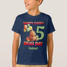 カピバラの5歳の誕生日おめでとう カスタムカピバラ Tシャツ