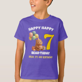 カピバラの7歳の誕生日おめでとう カスタムグッズ Tシャツ