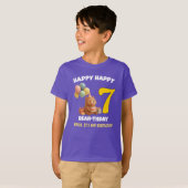 カピバラの7歳の誕生日おめでとう カスタムグッズ Tシャツ (正面フル)