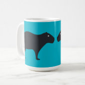 カピバラはマグを見ています コーヒーマグカップ (正面左)