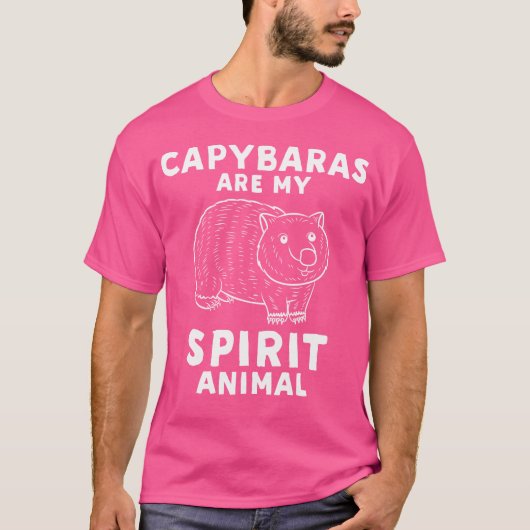 カピバラは私の霊獣カピバラおもしろいだ Tシャツ (正面)